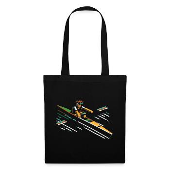 Look cartoon de rame - Sac en tissu - noir - Devant