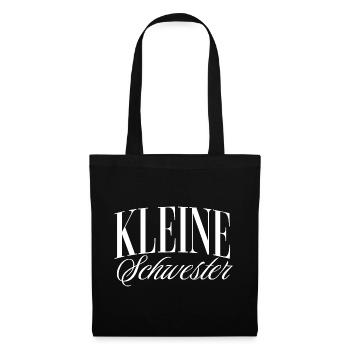 Kleine Schwester - Stoffbeutel - Schwarz - Vorne