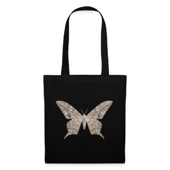 Papillon sorcier blanc Thysania agrippina - Sac en tissu - noir - Devant