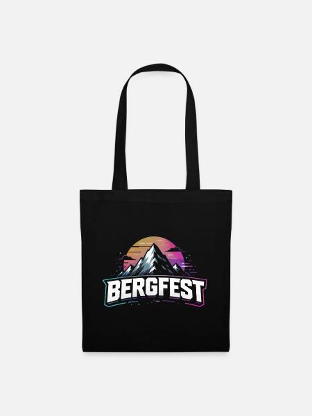 Bergfest - Stoffbeutel - Schwarz