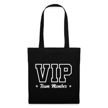 VIP Teammitglied Stil – Großes Display - Stoffbeutel - Schwarz - Vorne
