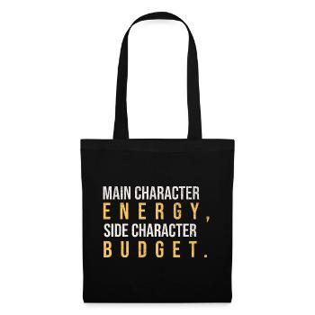 Main Character Side Budget - Stoffbeutel - Schwarz - Vorne
