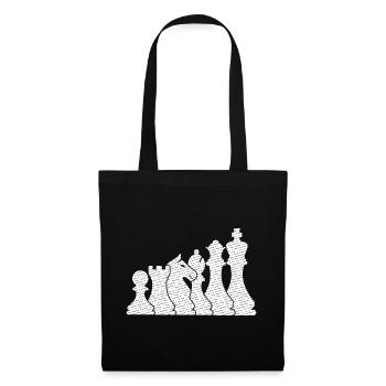 Schach Design Mit Schachfiguren Für Schachspieler - Stoffbeutel - Schwarz - Vorne