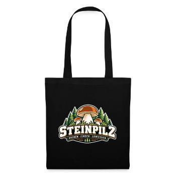 Steinpilz Waldpfad Design - Stoffbeutel - Schwarz - Vorne