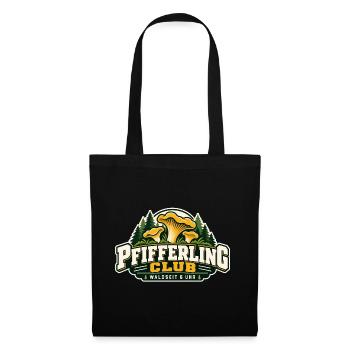 Pfifferling Club Waldlogo - Stoffbeutel - Schwarz - Vorne