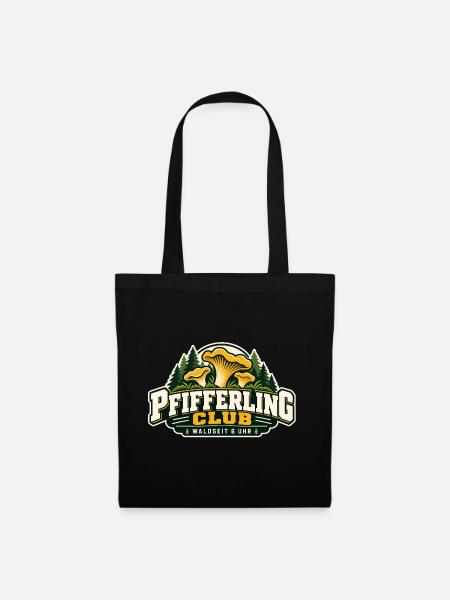 Pfifferling Club Waldlogo - Stoffbeutel - Schwarz