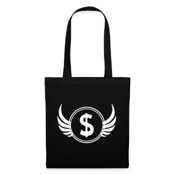 Flügel-Dollar Symbol - Stoffbeutel - Schwarz - Vorne