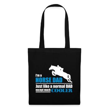 papa cheval - cheval papa - Sac en tissu - noir - Devant