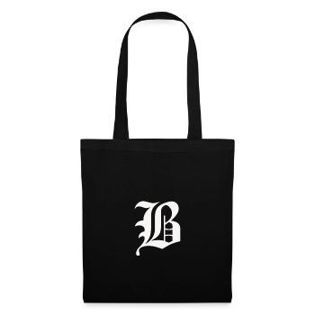 Initiale B - Sac en tissu - noir - Devant