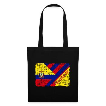 Ecuador Flaggen Design / Geschenk Südamerika - Stoffbeutel - Schwarz - Vorne