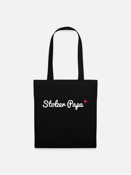 Proud Papa - Stoffbeutel - Schwarz