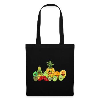 Fruits Fruits Fruits Vegan Nourriture végétalienne Été - Sac en tissu - noir - Devant