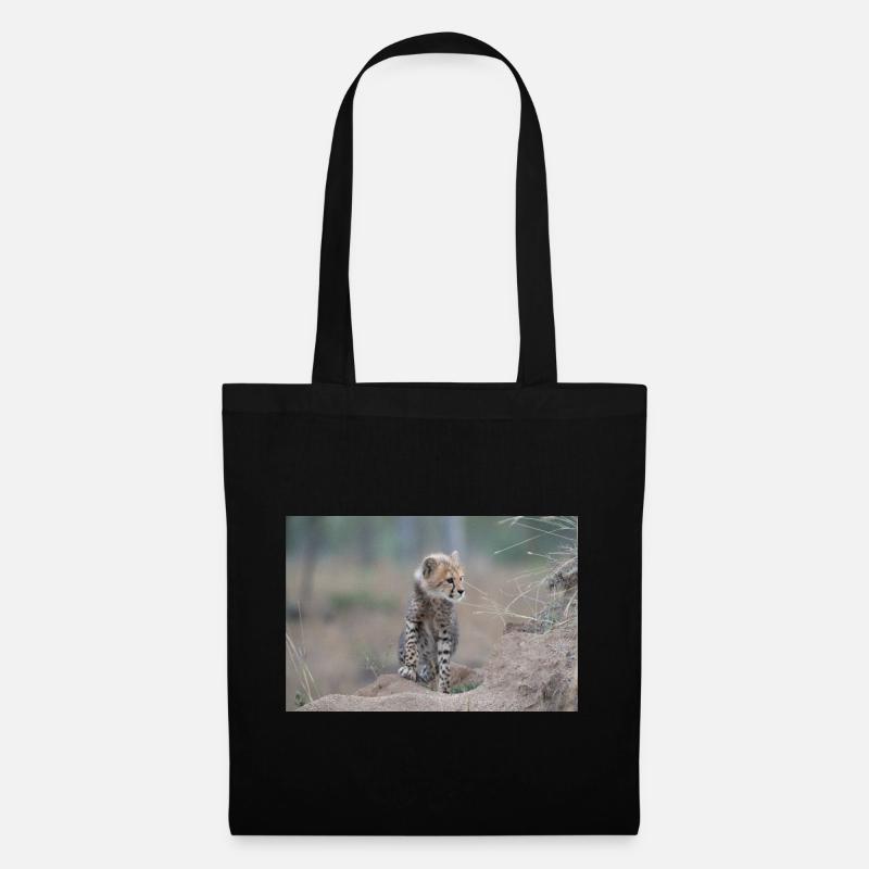 Junger Gepard - Stoffbeutel - Schwarz