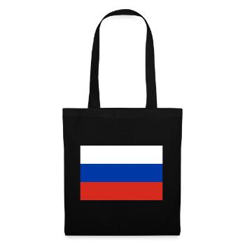 Russie drapeau russe drapeau - Sac en tissu - noir - Devant