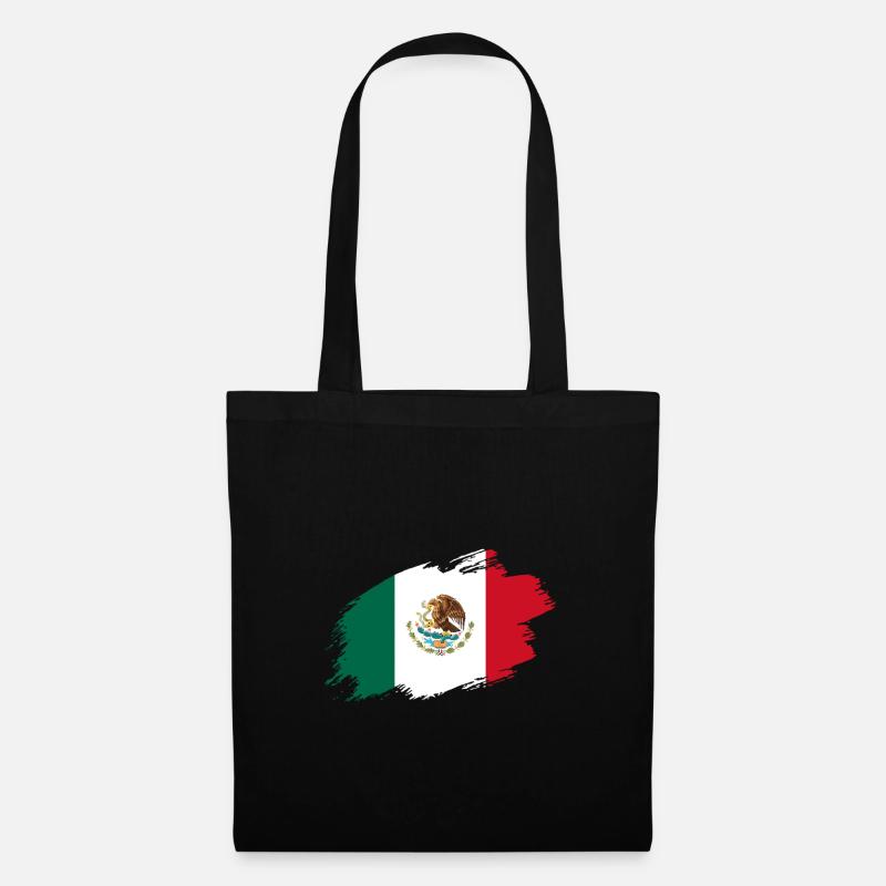 Mexique drapeau mexicain drapeau amérique centrale - Sac en tissu - noir