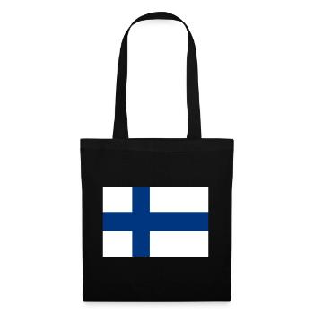 Finland Finnish Flag Flag - Tote Bag - black - Front