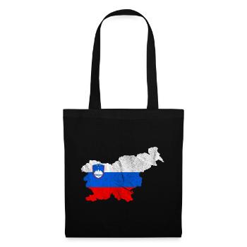 Slovenia flag map Slovenija gift - Tote Bag - black - Front