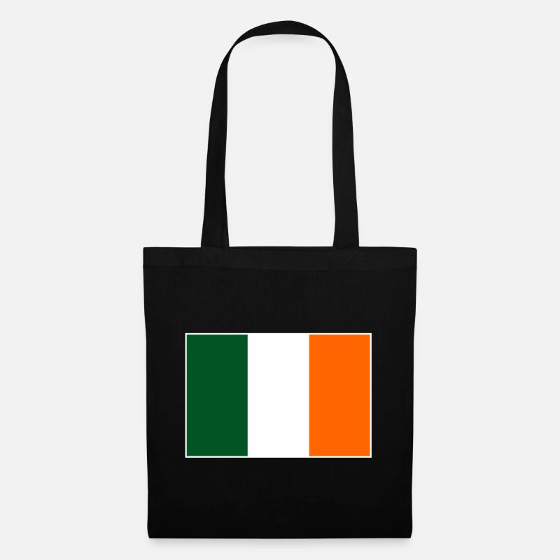 Irland Flagge - Stoffbeutel - Schwarz