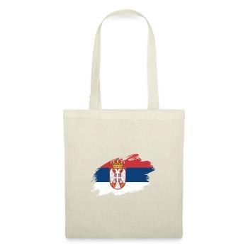 Drapeau Serbie drapeau serbe - Sac en tissu - nature - Devant