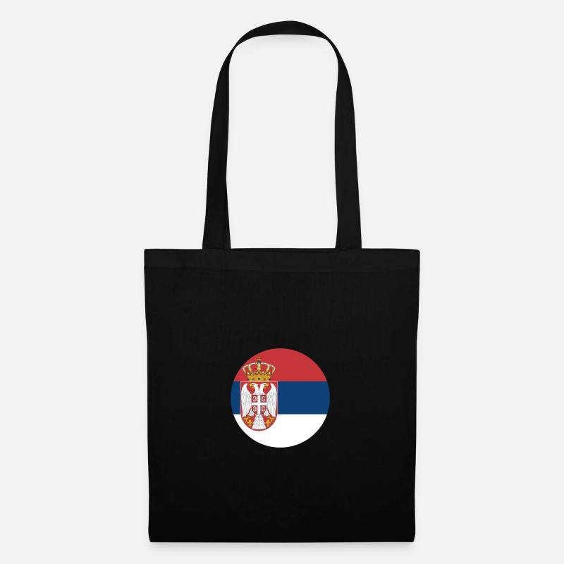 Drapeau Serbie drapeau serbe - Sac en tissu - noir