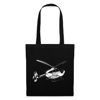 Hélicoptère Hélicoptère Héli Équipe Symbole Pilote - Sac en tissu - noir - Devant