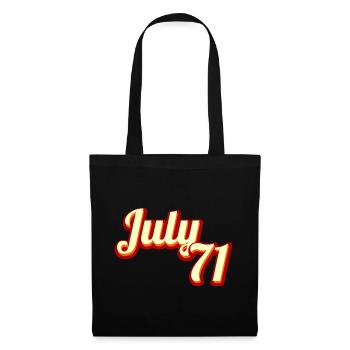 71 juillet 1971 Vintage Retro 50 Years Gift - Sac en tissu - noir - Devant