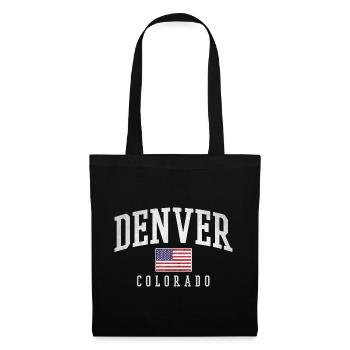 Denver Colorado Vintage Flag Arch - Tote Bag - black - Front