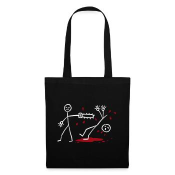 Tronçonneuse - Sac en tissu - noir - Devant
