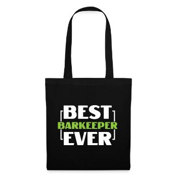 Best Barkeeper ever- Barkeeper shirt - Tote Bag - black - Front