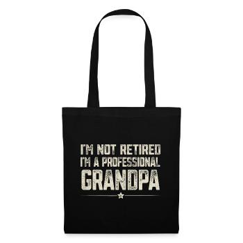 Grand-père - Sac en tissu - noir - Devant