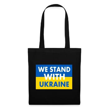We stand with ukraine - Stoffbeutel - Schwarz - Vorne