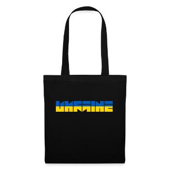 Ukraine Drapeau de la Paix Jaune Bleu - Sac en tissu - noir - Devant