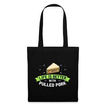 Food Love Sandwich Baguette Ketchup - Sac en tissu - noir - Devant