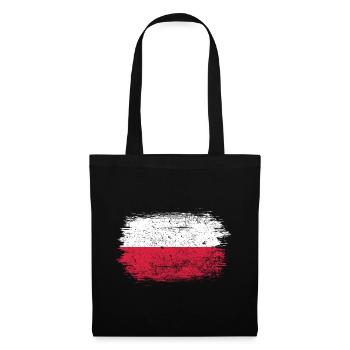 Polish Flag Brush Stroke - Tote Bag - black - Front