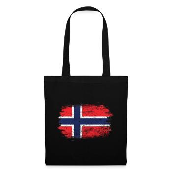 Norway Flag Brushstroke Cross - Tote Bag - black - Front
