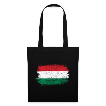 Hungarian Brush Flag Art - Tote Bag - black - Front