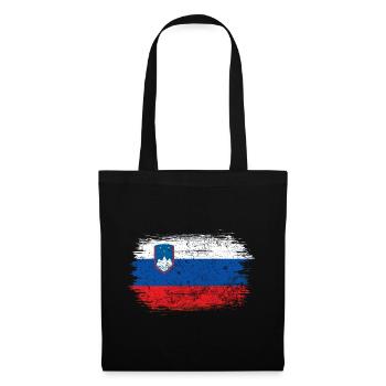 Slovenia Flag Brush Art - Tote Bag - black - Front