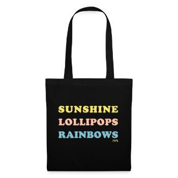 sucettes de soleil arcs-en-ciel - Sac en tissu - noir - Devant