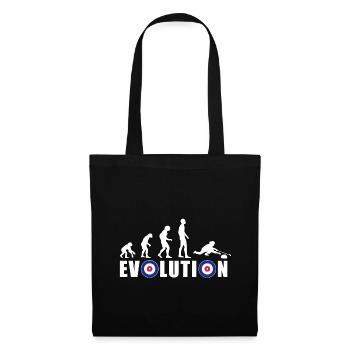 EVOLUTION CURLING Eisstockschießen Geschenk Winter - Stoffbeutel - Schwarz - Vorne