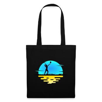VOLLEYBALL SERVE VOLLEYBALL fille sur la plage - Sac en tissu - noir - Devant
