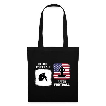 joueur de football américain - Sac en tissu - noir - Devant