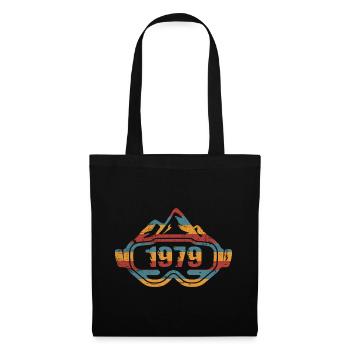 1979 Anniversaire skieur skieur skieur skieur - Sac en tissu - noir - Devant