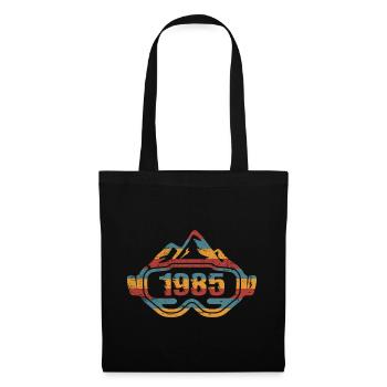 Skieur Skieur Lunettes de ski Anniversaire 1985 - Sac en tissu - noir - Devant