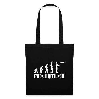 EVOLUTION DROHNE Geschenk Bodenpilot Fliegen - Stoffbeutel - Schwarz - Vorne