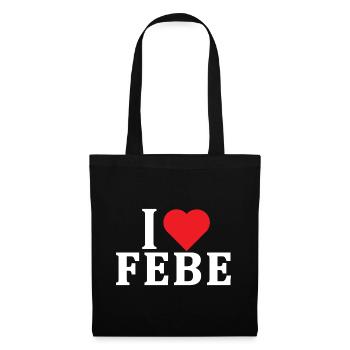 T-Shirt Ich liebe Phoebe T-Shirt Geschenkidee - Stoffbeutel - Schwarz - Vorne