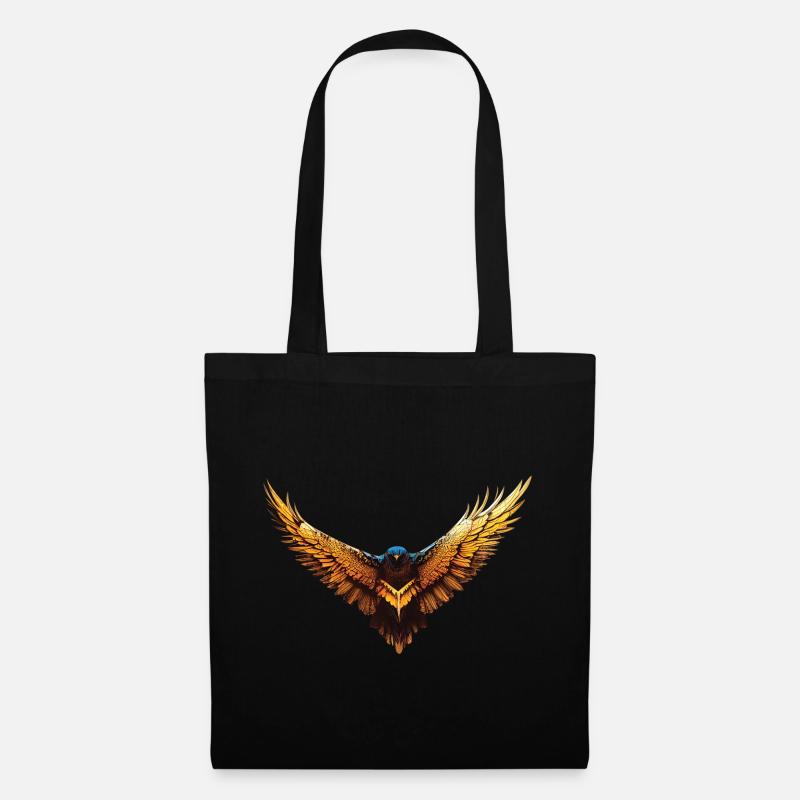 Adler Greif Vogel golden - Stoffbeutel - Schwarz