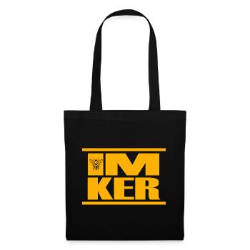 Imker Bienenzüchter und Bienenkönigin - Stoffbeutel - Schwarz - Vorne
