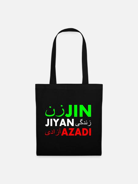 Jin jiyan azadi زن زندگی آزادی - Stoffbeutel - Schwarz