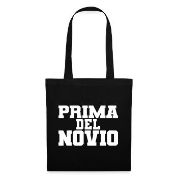 Prima del Novio Groom's Cousin Women Wedding Gift - Tote Bag - black - Front