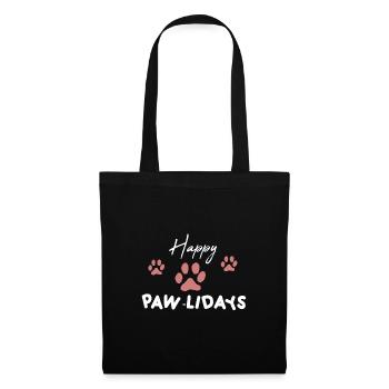 Happy Pawlidays Funny Christmas - Tote Bag - black - Front